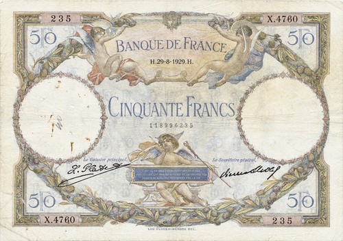 Banconota francia franchi - banconota,