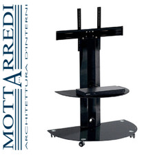 MOBILE A COLONNA PORTA TV FINO A 55" CON RUOTE MUNARI CE080NE - Chiama x sconto