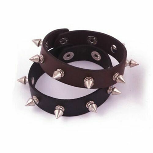 Bracciale pelle rivetto - bracciale,