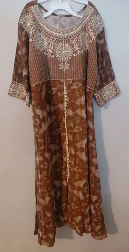 Abito cotone marrone - cotone, e