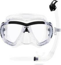 Cressi Big Eyes + Seal Dry Combo - Combo Set Maschera e Snorkel, Trasparente