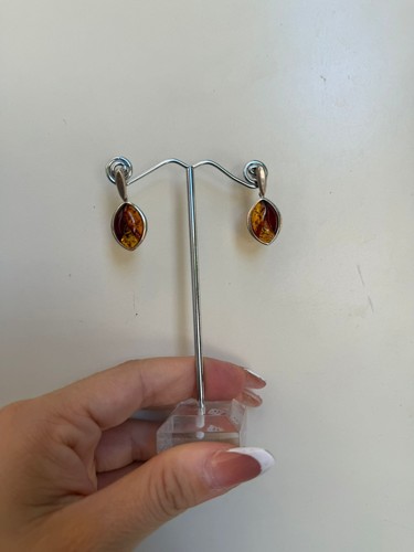 Orecchini ambra argento 925 - argento,