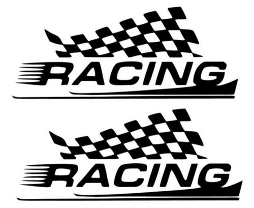 Adesivo scritta racing - , 2x