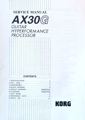 Korg ax30g effetti - effetti, chitarra