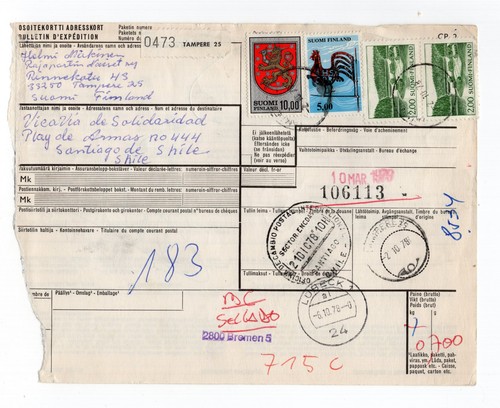 Finlandia 1978 pacco postale - finlandia,