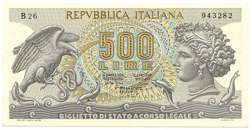 500 lire biglietto stato - 500,