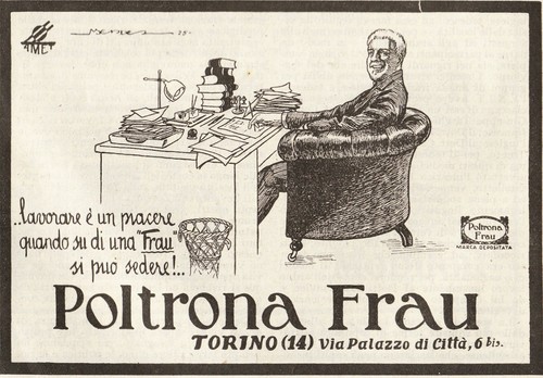 Pubblicita 1925 poltrona - pubblicita', frau