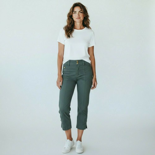 Pantaloni capri donna 42 - tg,