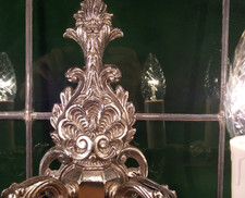 2 applique argento antico