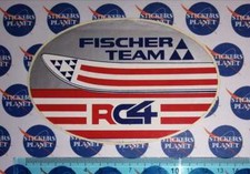 ADESIVO STICKER VINTAGE AUTOCOLLANT FISCHER TEAM RC4 SKI SCI