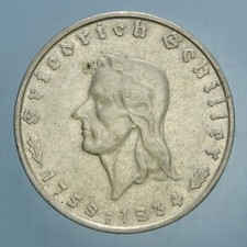 GERMANIA 2 MARK 1934 F SILVER