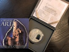 Niue $2 Crystal Art Secrets Of Lichtenstein Castle 2oz Pure Silver Coin 2012