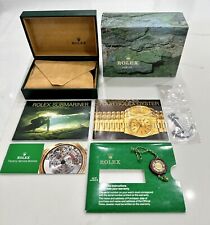 ORIGINALE Vintage Rolex Submariner 14060 Orologio Scatola Libretto Ancoraggio SET COMPLETO PULITO