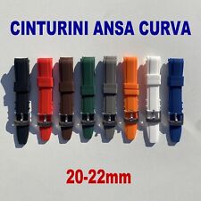 CINTURINO OROLOGIO SILICONE CURVO COMPATIBILE CITIZEN OMEGA ROLEX 20mm 22mm