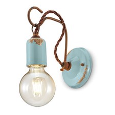 FerroLuce Lampada da parete in stile industrial con struttura in ceramica Vintag