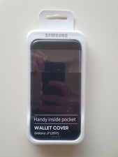 COVER ORIGINALE SAMSUNG WALLET GALAXY J7 2017 SM-J730 CUSTODIA CASE NERO FLIP