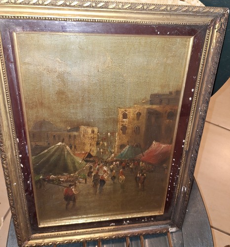 Dipinto olio tavola - dipinto, su
