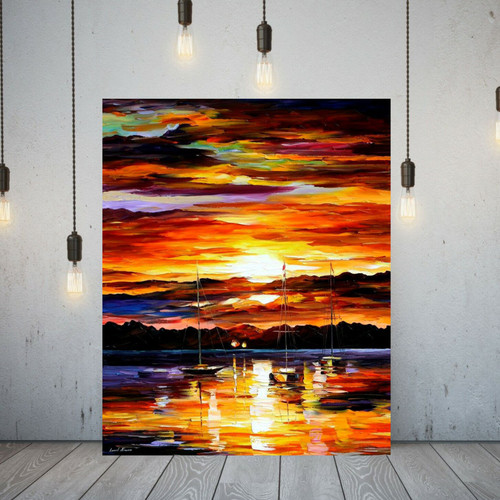 Leonid afremov oro tramonto - leonid,