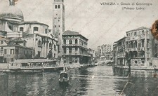 VENEZIA Canale di Cannaregio con gondole Palazzo Labia Cartolina animata