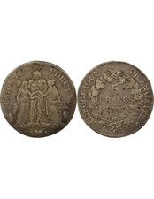 France 5 Francs Argent, Union