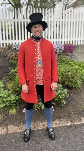 Cappotto uomo coloniale rosso