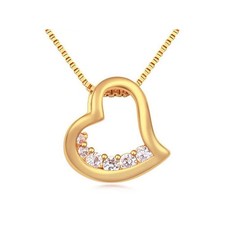 Gold Heart Pendant Ladies