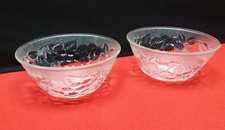 COPPIA VASO CRISTALLO IN VETRO vintage Crystal Glass CIOTOLE FRUTTA DESSERT 900
