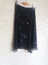 Vintage Versace 90ss skirt midi black chiffon