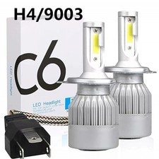 Car Led Headlights 2Pcs C6 H4