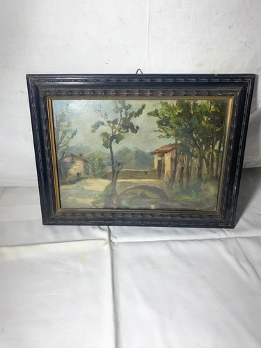 Quadro con dipinto antico - , e