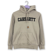 Felpa Carhartt grigia con cappuccio e stampa - Taglia XS uomo