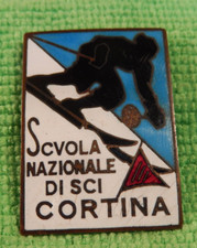 Distintivo Scuola Nazionale Sci Cortina Terzo Corso Lorioli smalto alpinismo