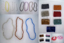 OFFERTA LOTTO 28 COLLANE GIROCOLLO + 19 BRACCIALETTI ELASTICI PERLINE ETNICO