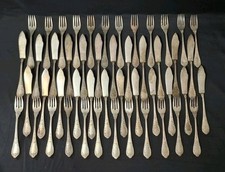 ANTICO SERVIZIO POSATE LIBERTY PLACCATE ARGENTO VALSODO PRIMO 900 48 PEZZI