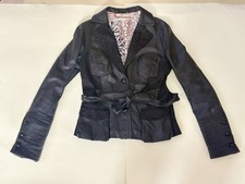 Giacca in vera pelle nera