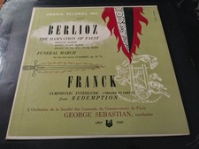 George Sebastian - Berlioz & Franck VG++ Original Mono URANIA 7061 Record 1952