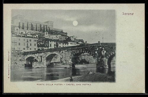 Verona ponte della - verona,, pietra