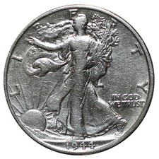 1944 - USA UNITED STATES - WALKING LIBERTY HALF DOLLAR - S - MONETA ARGENTO MF13
