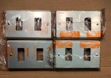 STOCK N. 8 ORIGINALI NUOVE PLACCHE BTICINO MAGIC  2 POSTI  ALLUMINIO 503/2 VITI