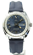 Orologio Sicura racing automatic 25 jewels 38mm vintage watch 1970-1979 blu dial