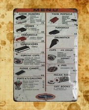  Insegna in metallo buon umore menù dessert gelato arte senza cornice