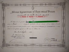 Antica Pagella Scolastica Anno