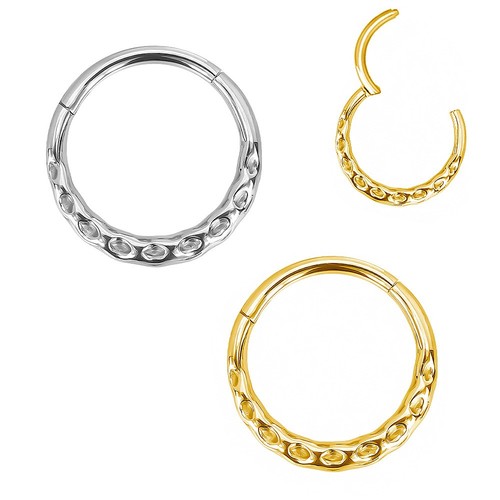Anello piercing clicker - , oro