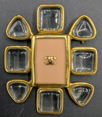 Chanel grande spilla gripoix - chanel,