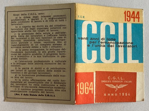 Tessera l 1964 - tessera,