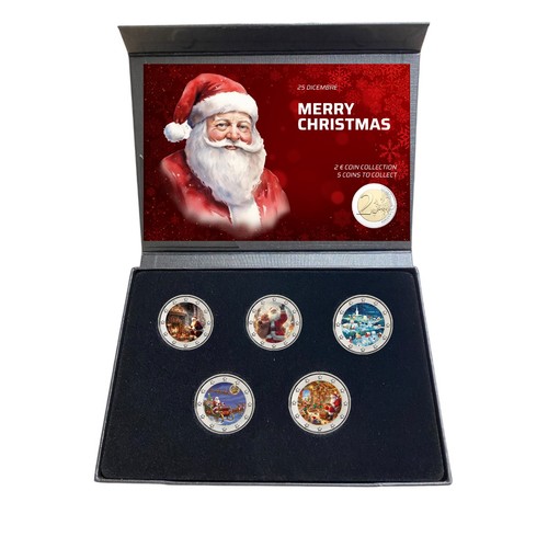 Euro natale 2025 colorato - 2€,