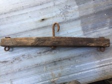 Antico singola struttura in legno Cast Iron Horse BUOI Giogo PRIMITIVA Rustico C