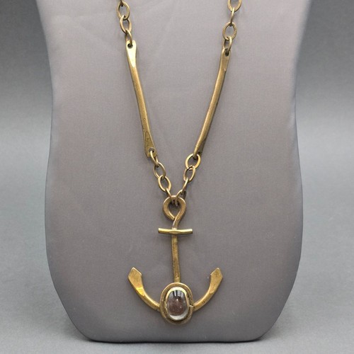 Collana con ciondolo ancora - , in