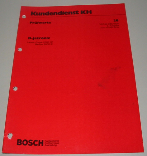 Bosch prüfwerte jetronic - bosch, d-jetronic