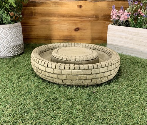 Stone garden bird bagno - garden, top